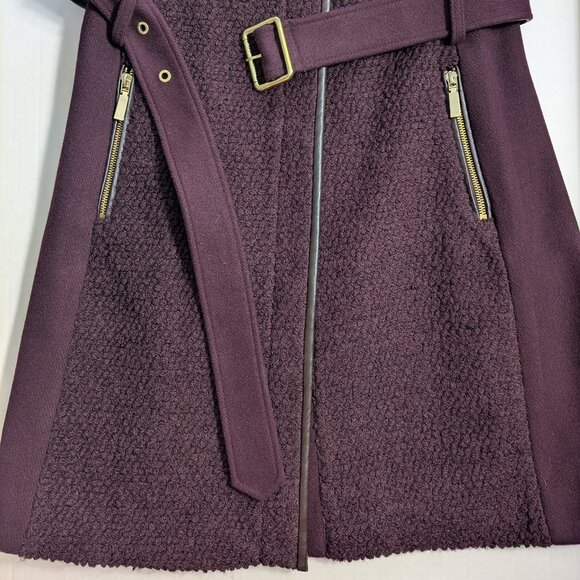 NWT Vince Camuto Burgundy Bouclé Coat Size S - Picture 13 of 15